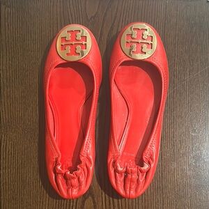 Tory Burch Red Ballet Flats